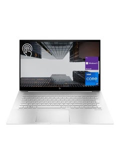 HP Envy 17t-ch100 Laptop With 17.3-Inch Full HD Touch Display, Core i7-1195G7 Processor/16GB RAM/512GB SSD/Intel Iris Xe Graphics/Windows 11 Home English/Arabic Silver