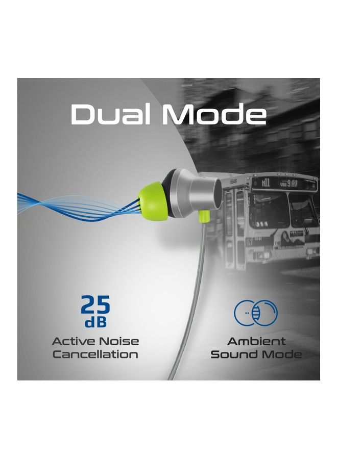 PROMATE - Bluetooth Neckband Earphones,High-Fidelity Active Noise Cancelling with Sweat and Rain Resistance,Anti-Slip Silicone,35H,Playtime for Apple,Samsung,Huawei,Velcon Grey - Image 1