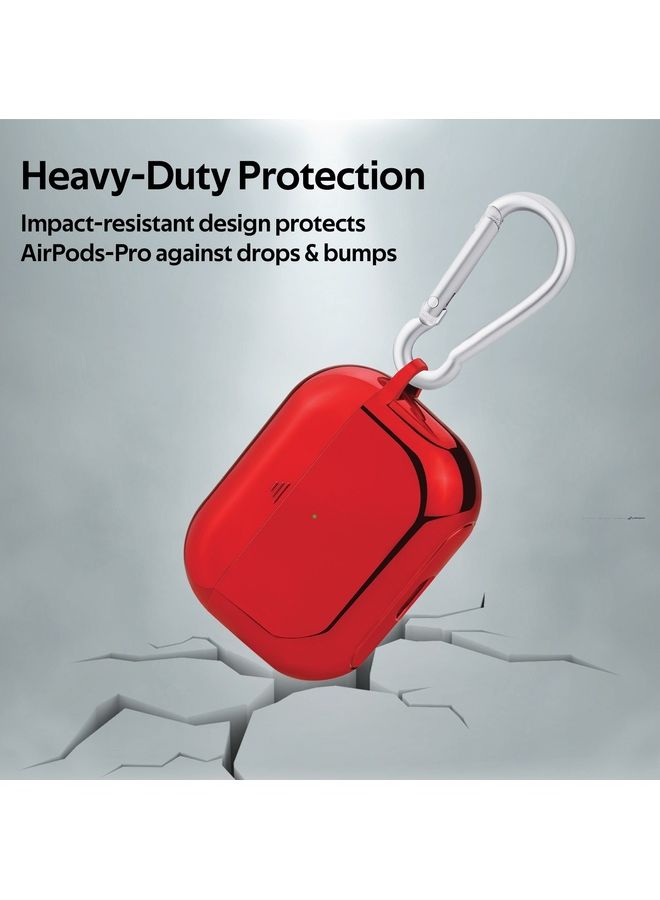 PROMATE - AirPods Pro Case, Lightweight Impact-Resistant Electroplated TPU Slim-Fit Protective Cover with Wireless Charging Compatible, Anti-Slip and Scratch Resistant, Glowy-Pro Black - Image 1