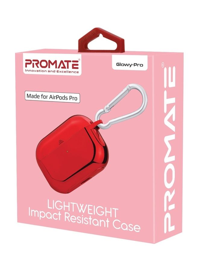 PROMATE - AirPods Pro Case, Lightweight Impact-Resistant Electroplated TPU Slim-Fit Protective Cover with Wireless Charging Compatible, Anti-Slip and Scratch Resistant, Glowy-Pro Black - Image 1