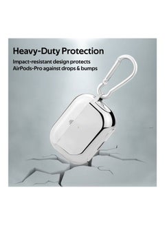 PROMATE AirPods Pro Case, Lightweight Impact-Resistant Electroplated TPU Slim-Fit Protective Cover with Wireless Charging Compatible, Anti-Slip and Scratch Resistant, Glowy-Pro Grey  - Image 2