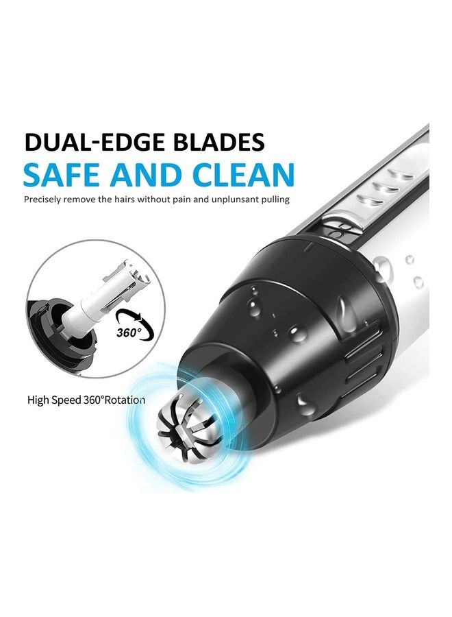 ماكينة تشذيب شعر الأنف الكهربائية الاحترافية القابلة لإعادة الشحن عبر USB وغير مؤلمة للرجال 4 في 1 خفيفة الوزن ومقاومة للماء