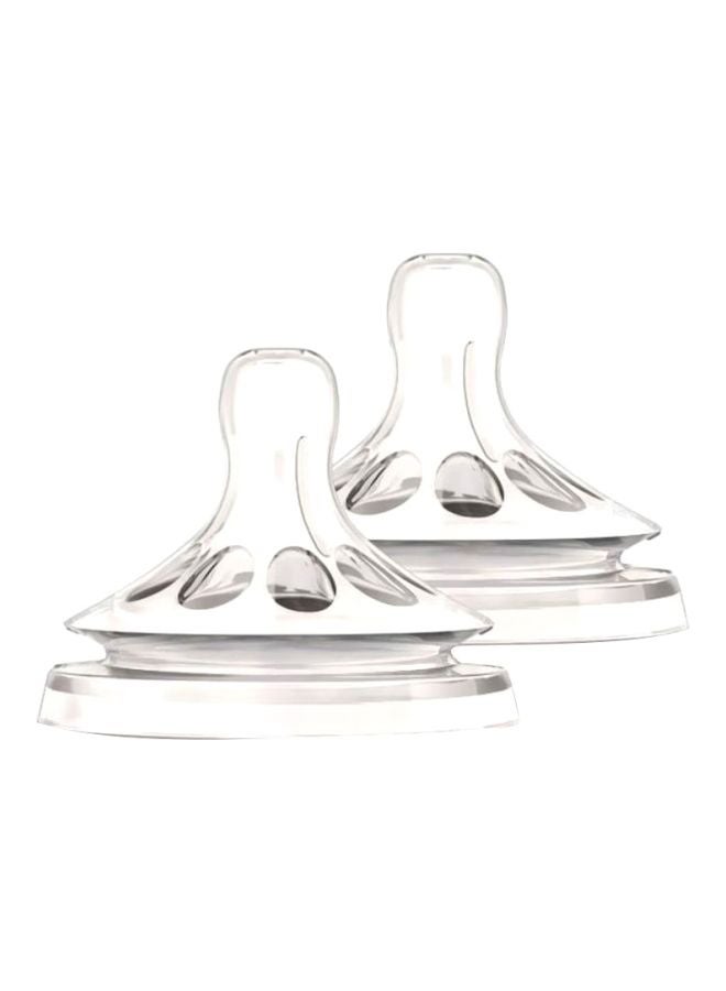 PHILIPS AVENT - Medium Flow Nipple Pack of 2,  3 M+,  Clear - ‎3.6 x 16.4 x 14.8 cm - Image 1