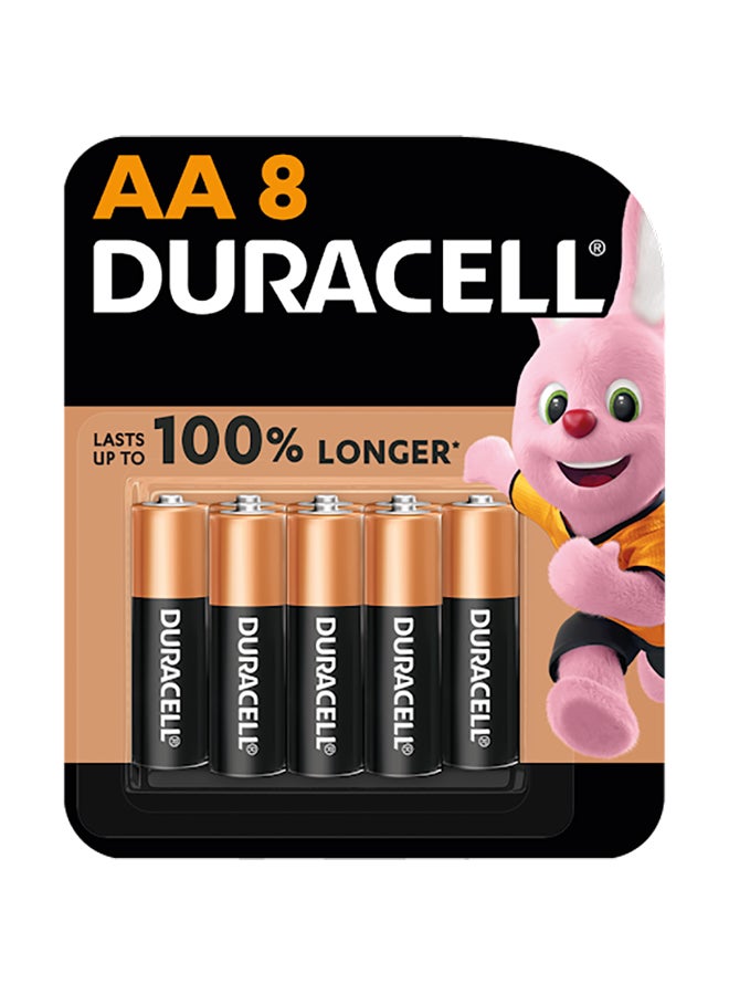 Duracell 8-Piece Superior Nylon Top Closure Type AA Alkaline Batteries Multicolour - Image 1