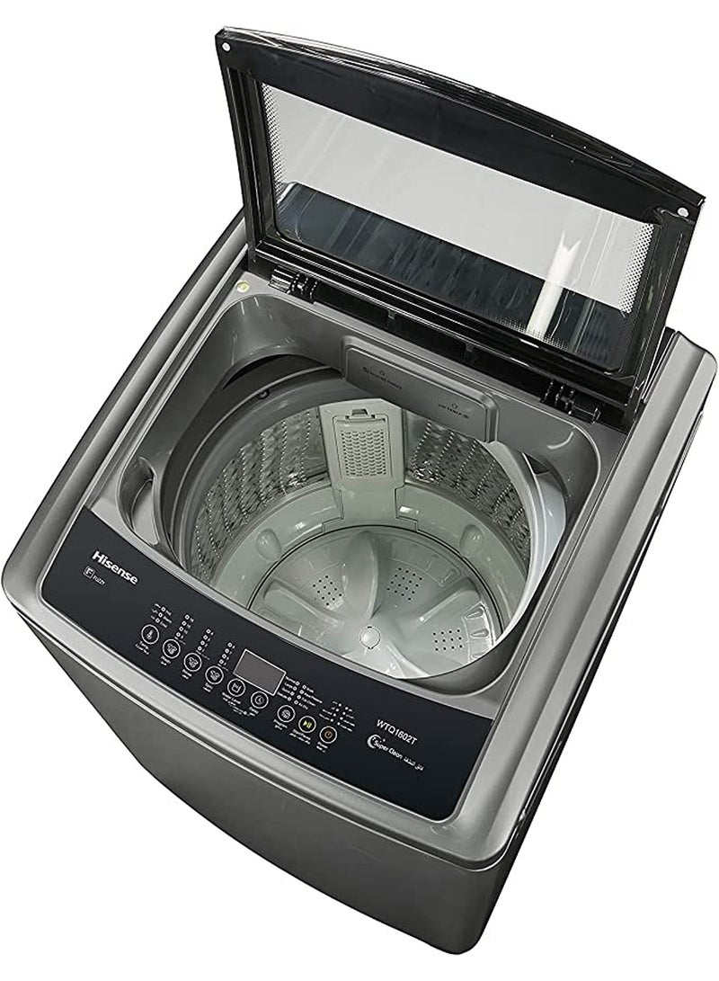Hisense - 8 Kg Top Loading Washing Machine Free Standing 8 kg 220 W WTJD802T Titanium - Image 1