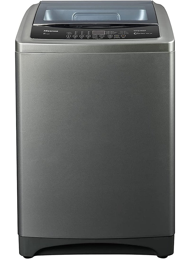 Hisense - 8 Kg Top Loading Washing Machine Free Standing 8 kg 220 W WTJD802T Titanium - Image 1