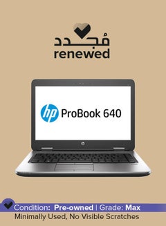 Renewed - ProBook 640 G2 With 14 Inch Display,Intel Core i7/6th Generation/8GB RAM/512GB SSD/Windows 10 English Silver