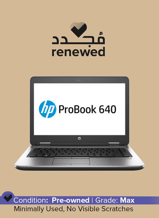HP - Renewed - ProBook 640 G2 With 14 Inch Display,Intel Core i7/6th Generation/8GB RAM/512GB SSD/Windows 10 English Silver - Image 1