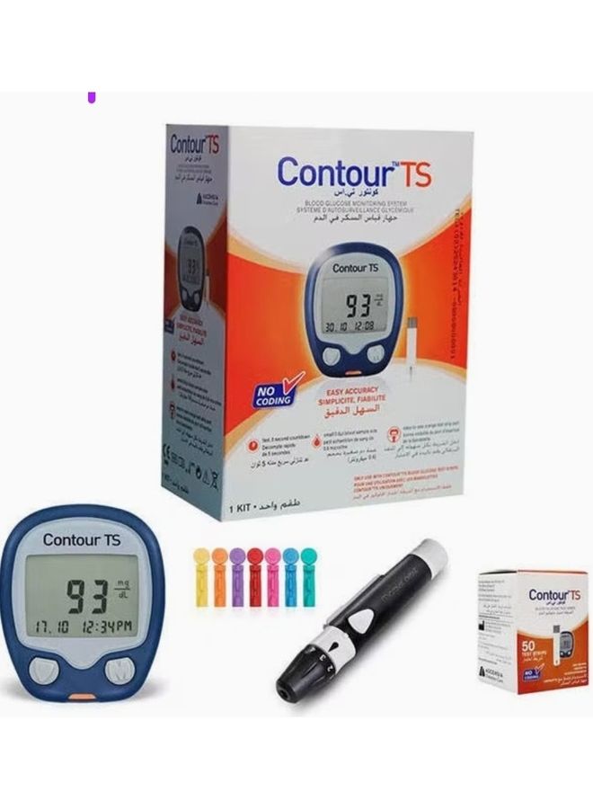 Contour TS Device for Measuring Blood Glucose +50 TEST Strip 