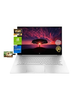 Envy Laptop With 17.3-Inch Display, Core i7-1165G7 Processor/64GB RAM/2TB SSD/Intel Iris XE Graphics/Windows 11 Pro + 32GB Durlyfish USB Card English/Arabic Silver