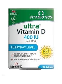 Vitabiotics Ultra Vitamin D 400 IU 96 Tablets  - Image 1