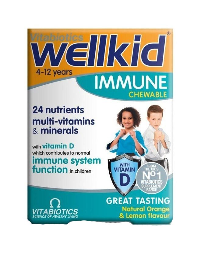 Vitabiotics Wellkid Immune Chewable 30 Tablets - Image 1