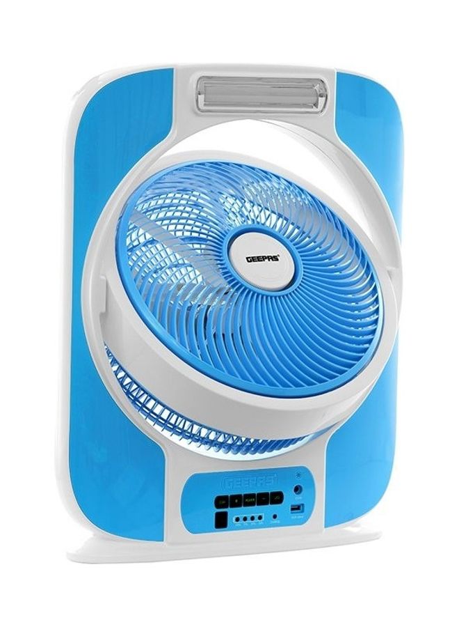GEEPAS 12-Inch Rechargeable Box Fan With LCD Display GF989 Blue/White  - Image 2
