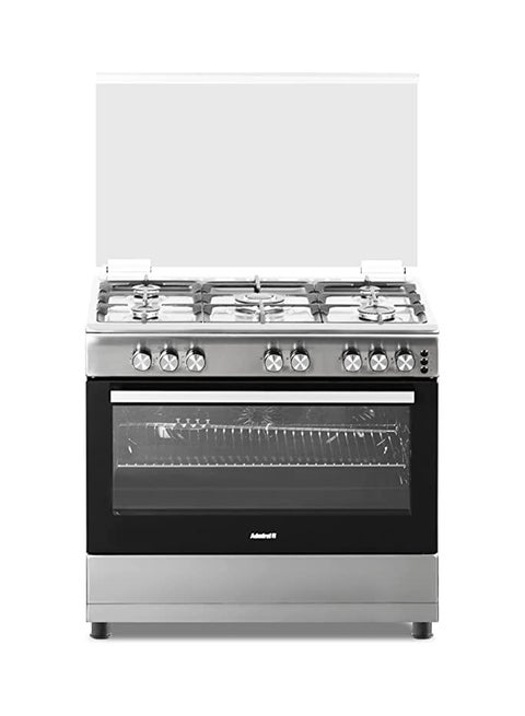 60x90 Gas Cooker Cast Iron Pan Support  Auto Ignition Full Safety 1 Year Warranty ADGC9060ASF Silver