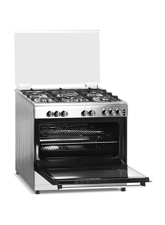 أدميرال 60x90 Gas Cooker Cast Iron Pan Support  Auto Ignition Full Safety 1 Year Warranty ADGC9060ASF Silver  - Image 2