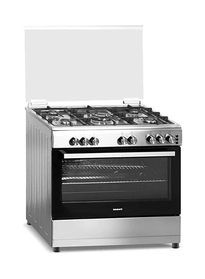 أدميرال 60x90 Gas Cooker Cast Iron Pan Support  Auto Ignition Full Safety 1 Year Warranty ADGC9060ASF Silver  - Image 3