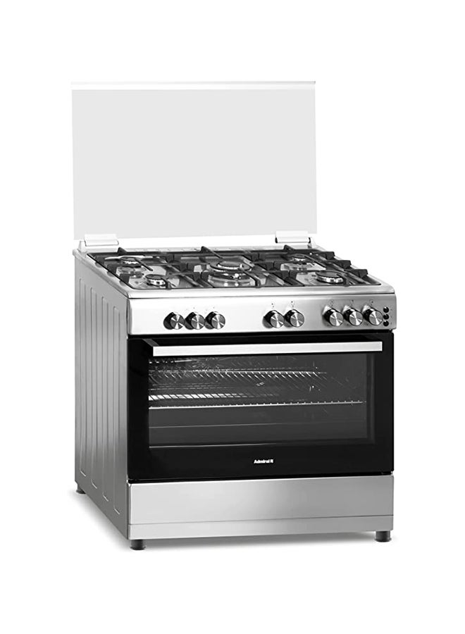 أدميرال 60 * 90 Gas Cooker Cast Iron Pan Support Full Safety Button Ignition 1 Year Warranty ADGC9060SF Silver  - Image 4