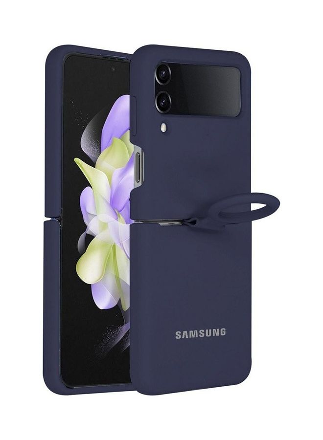 جراب سيليكون مع حلقة للإصبع لهاتف Samsung Galaxy Z Flip 4