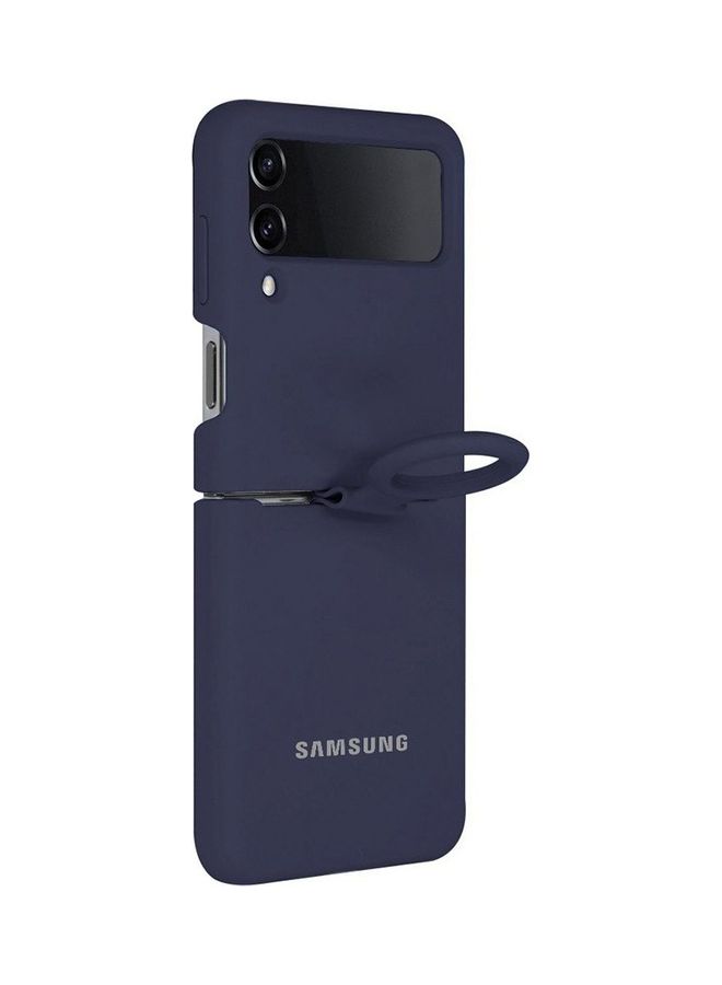 جراب سيليكون مع حلقة للإصبع لهاتف Samsung Galaxy Z Flip 4