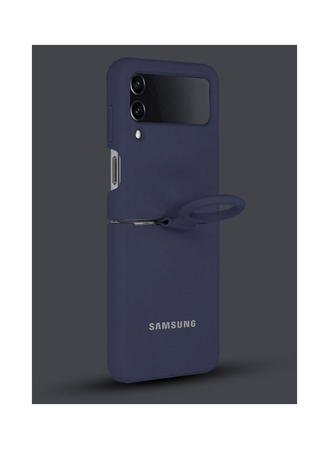 جراب سيليكون مع حلقة للإصبع لهاتف Samsung Galaxy Z Flip 4