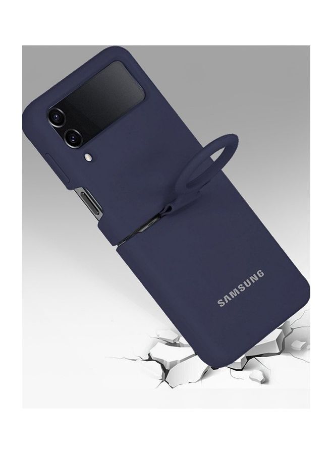 جراب سيليكون مع حلقة للإصبع لهاتف Samsung Galaxy Z Flip 4