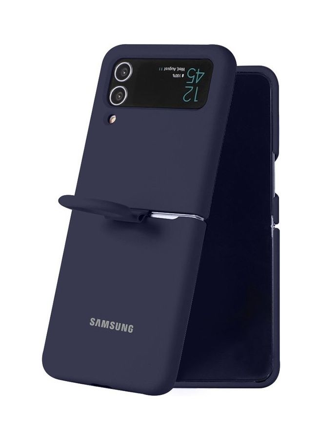 جراب سيليكون مع حلقة للإصبع لهاتف Samsung Galaxy Z Flip 4