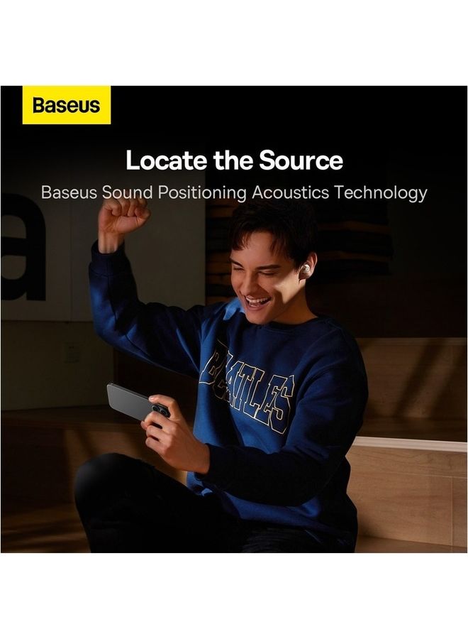 Baseus - Wireless Earbuds, 38 Hrs Playback Bluetooth 5.3 3D Sound Headphone 0.038s Ultra Low-Latency Gaming Headset Super Fast-Charging in-Ear TWS Earphone for iPhone and Android White - Image 1