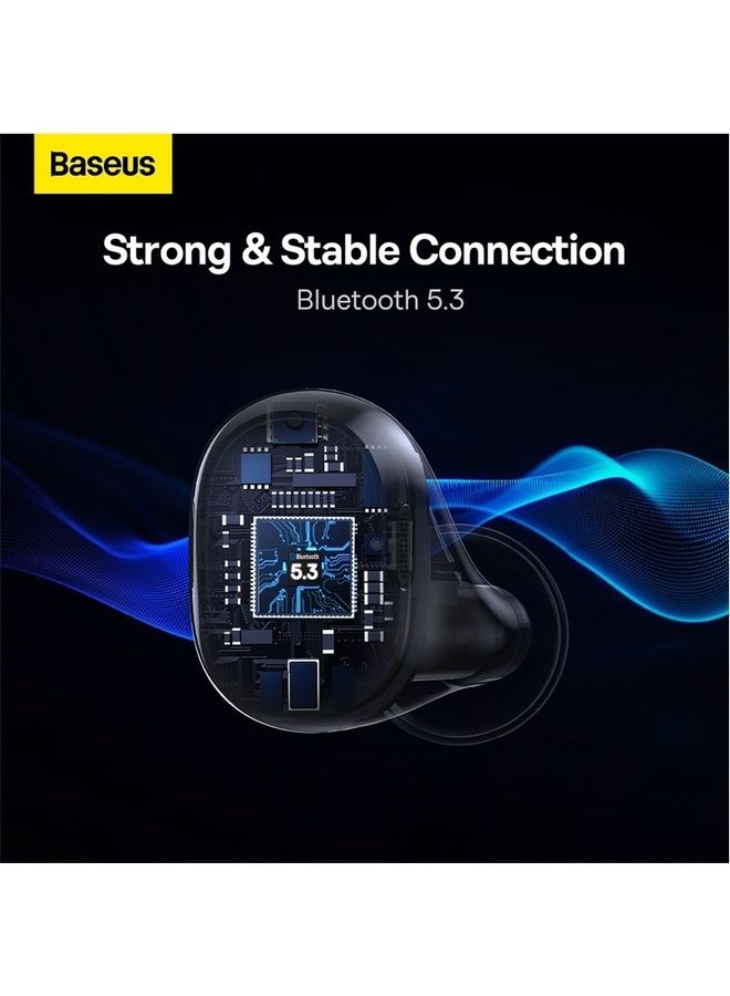 Baseus - Wireless Earbuds, 38 Hrs Playback Bluetooth 5.3 3D Sound Headphone 0.038s Ultra Low-Latency Gaming Headset Super Fast-Charging in-Ear TWS Earphone for iPhone and Android White - Image 1