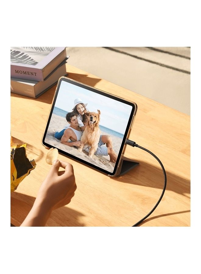 Baseus - USB C Cable, 240W PD 3.1 5A QC 4.0 Fast Charging USB C to USB C Cable, Zinc Alloy Nylon Braided Type C to Type C Data Cable for iPhone 15 Series, Samsung S23 S21+S10 Note 10 iPad Pro MacBook Pro Pixel (3M) Black - Image 1