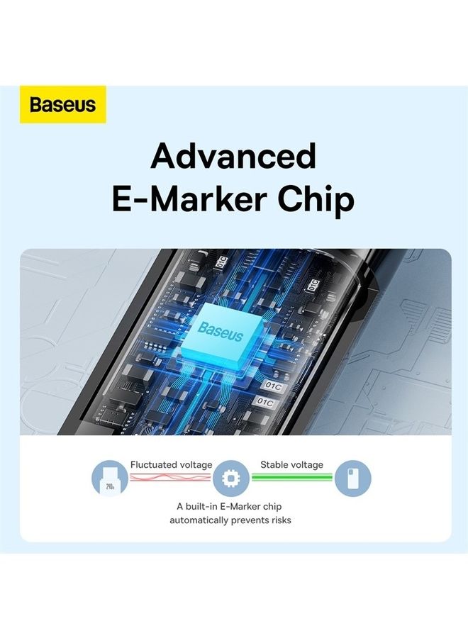 Baseus USB C Cable, 240W PD 3.1 5A QC 4.0 Fast Charging USB C to USB C Cable, Zinc Alloy Nylon Braided Type C to Type C Data Cable for iPhone 15 Series, Samsung S23 S21+S10 Note 10 iPad Pro MacBook Pro Pixel (1M) Black  - Image 5