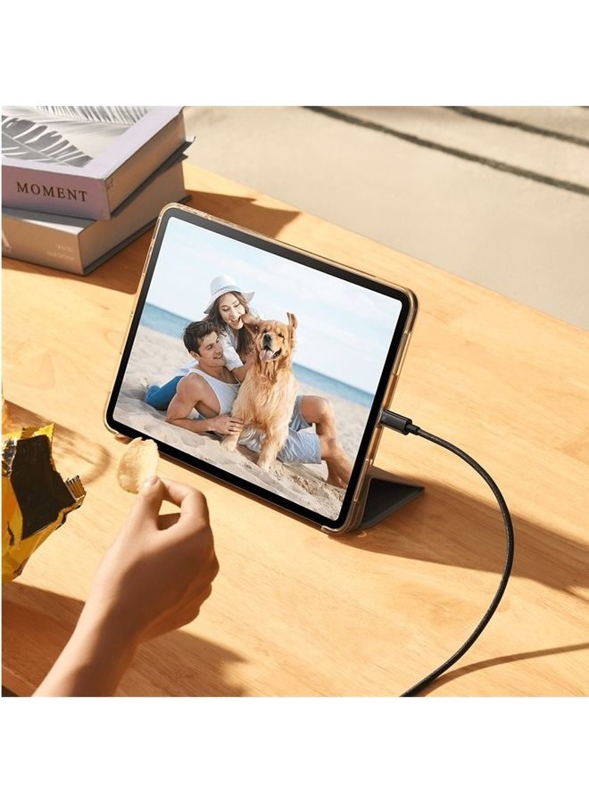 USB C Cable, 240W PD 3.1 5A QC 4.0 Fast Charging USB C to USB C Cable, Zinc Alloy Nylon Braided Type C to Type C Data Cable for iPhone 15 Series, Samsung S23 S21+S10 Note 10 iPad Pro MacBook Pro Pixel (1M) Black