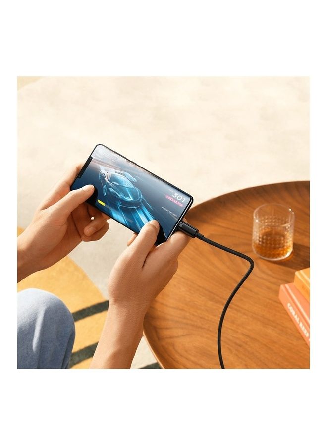 بيسوس - كابل USB C، 240 وات PD 3.1 5A QC 4.0 شحن سريع كابل USB C إلى USB C، كابل بيانات مجدول من النايلون من سبائك الزنك من النوع C إلى النوع C لسلسلة iPhone 15، وSamsung S23 S21+S10 Note 10 iPad Pro MacBook Pro Pixel (2M) - Image 1