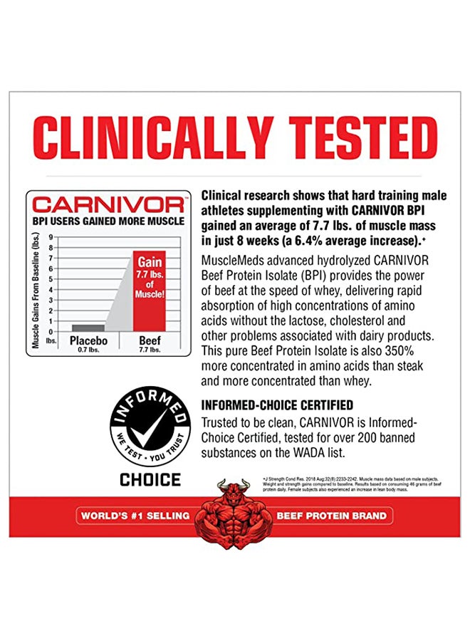 MUSCLEMEDS - Carnivor Beef Protein Isolate, Chocolate, 2.09 lbs - Image 1
