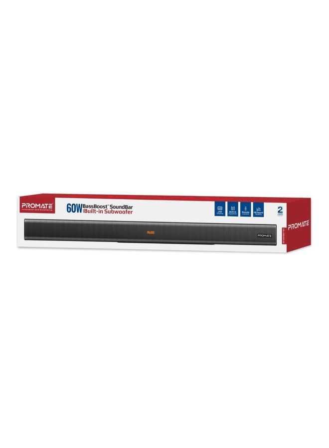 PROMATE - Soundbar With Subwoofer StreamBar-60.UK Black - Image 1