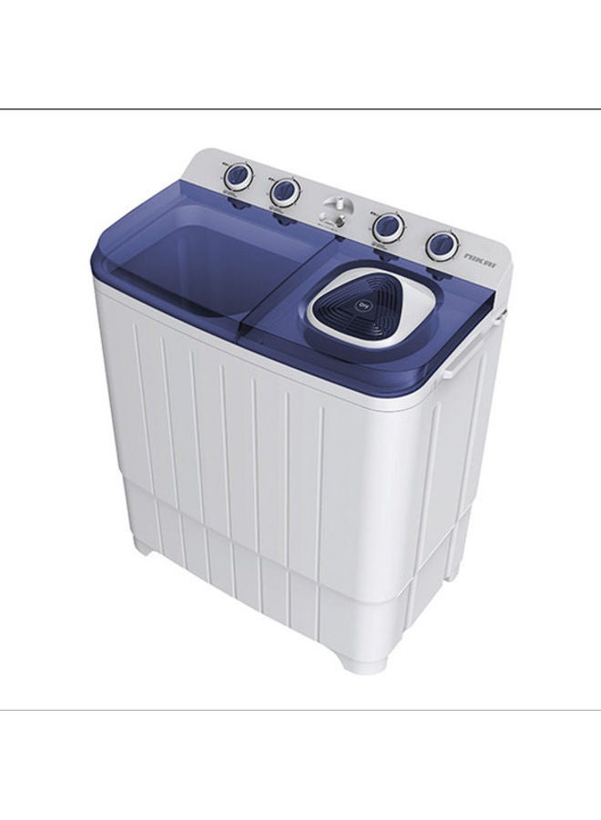 NIKAI - Twin Tub Semi Automatic Washing Machine NWM700SPN8B Cream White - Image 1