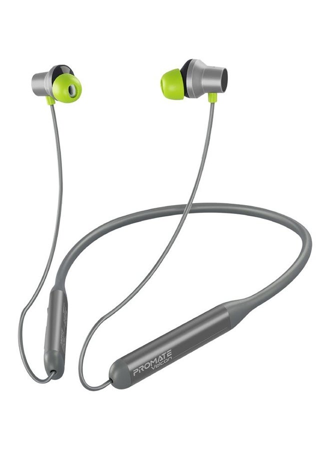 PROMATE - Bluetooth Neckband Earphones,High-Fidelity Active Noise Cancelling with Sweat and Rain Resistance,Anti-Slip Silicone,35H,Playtime for Apple,Samsung,Huawei,Velcon Grey - Image 1