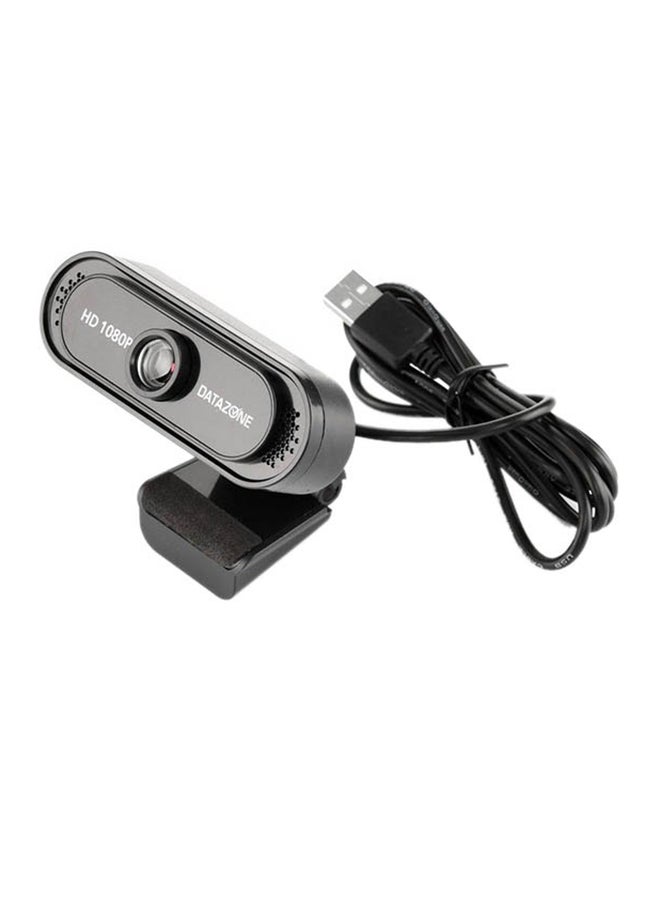 Datazone - HD 1080p Webcam With Microphone, 360 Degrees Rotation | Black - Image 1