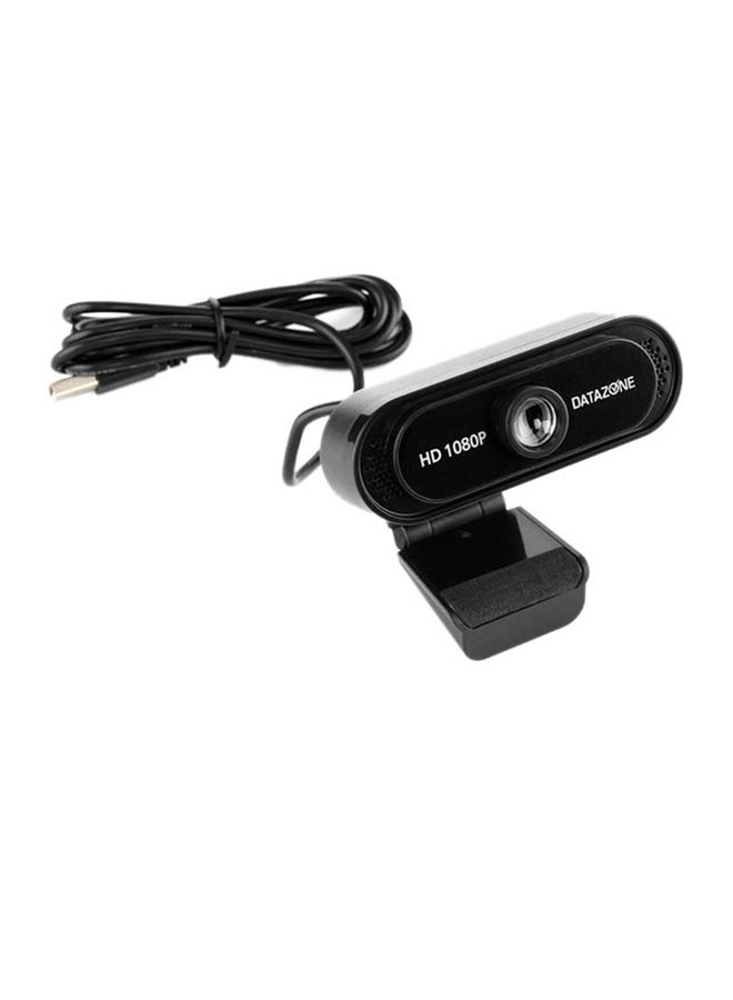 Datazone - HD 1080p Webcam With Microphone, 360 Degrees Rotation | Black - Image 1
