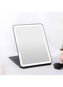 Rock Pow Folding Lighted Travel Makeup Mirror Black  - Image 1