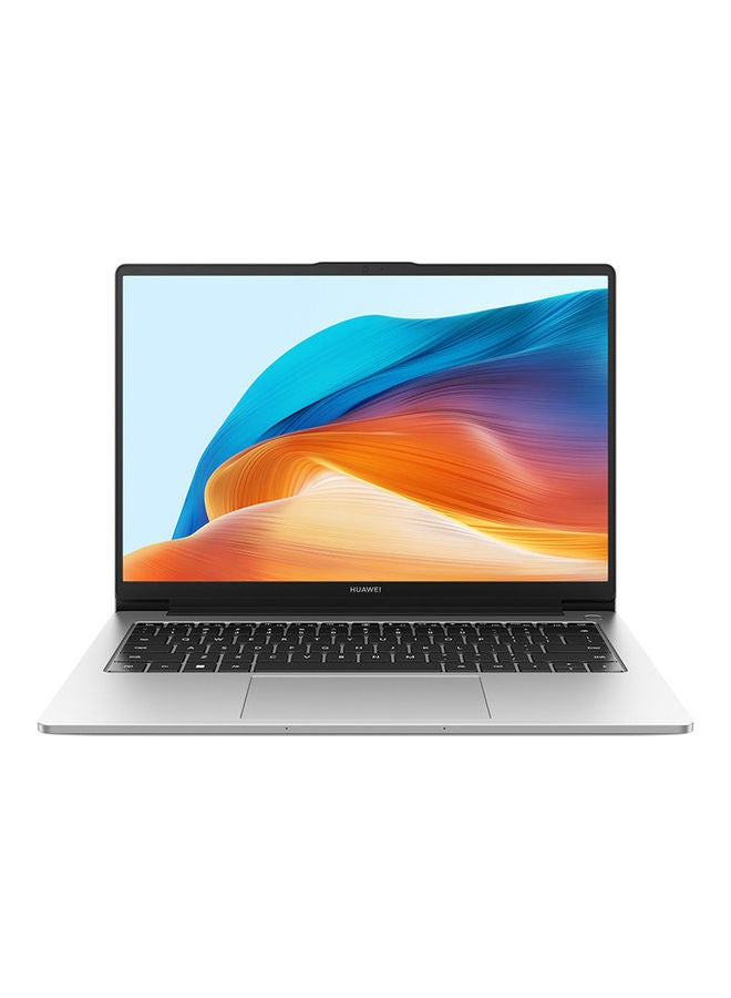 HUAWEI - MateBook D 14 Laptop With 14-Inch Display, Core i5-1240P Processor/8GB RAM/512GB SSD/Intel Iris XE Graphics/Windows 11 Home With Matepad SE 32 Wi-Fi + Mouse + Smart Office Gift Box + 200GB Huawei Mobile Cloud English/Arabic Mystic Silver - Image 1