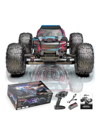 Hobbiway Typhoon 1:10 RC Cars, Hobby Grade 4WD 60+ KM/H Fast Speed Remote Control Truck, All Terrain Off Road Electric Buggy With 2000 mAh Modular Battery For Adults And Boys (Advanced Modding Support - v1685345524/N53409156A_1