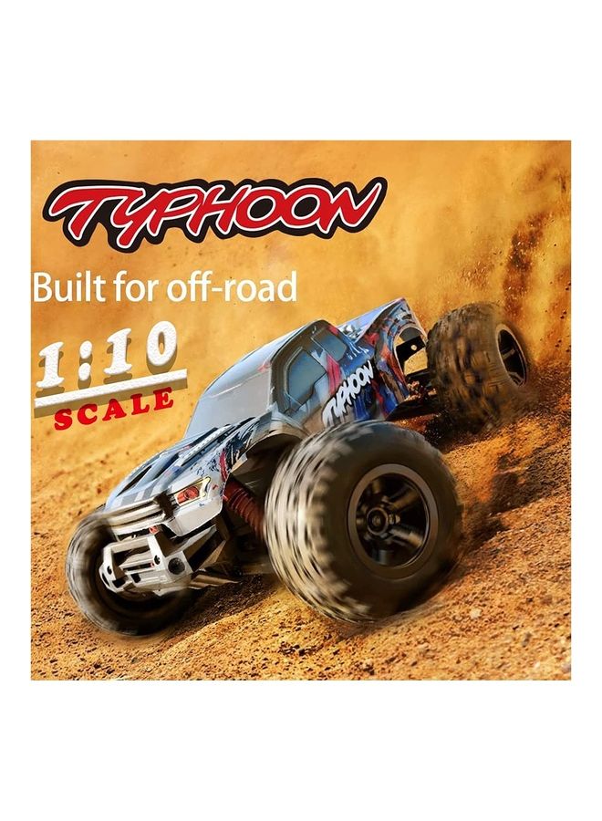 مايتويز سيارات Hobbiway Typhoon 1:10 RC، شاحنة تحكم عن بعد بسرعة 60+ كم/ساعة، سيارة كهربائية من فئة Hobby Grade 4WD 60+ كم/ساعة، عربات التي تجرها الدواب الكهربائية لجميع التضاريس على الطرق الوعرة مع بطارية معيارية 2000 مللي أمبير للبالغين والأولاد (دعم تعديل متقدم)  - Image 3