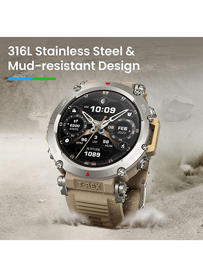 Amazfit - T-Rex Ultra 30m Freediving, Dual-Band GPS & Offline Map Support, Mud-Resistant & 100m Water-Resistant, Military-Grade Outdoor GPS Sports Watch Abyss Black - Image 1