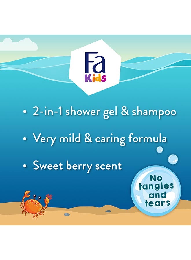 Fa - Kids Shower Gel And Shampoo Wild Ocean Scent 250ml - Image 1