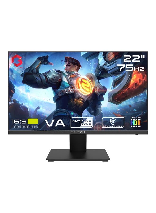 GAMEON Flat Gaming Monitor Fixed Stand Black - Image 1