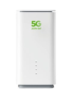 زين 5G CPE Pro3 يعمل على جميع الشبكات 10 dBi مع تردد عالى WiFi 6 AX1800 أبيض  - Image 1