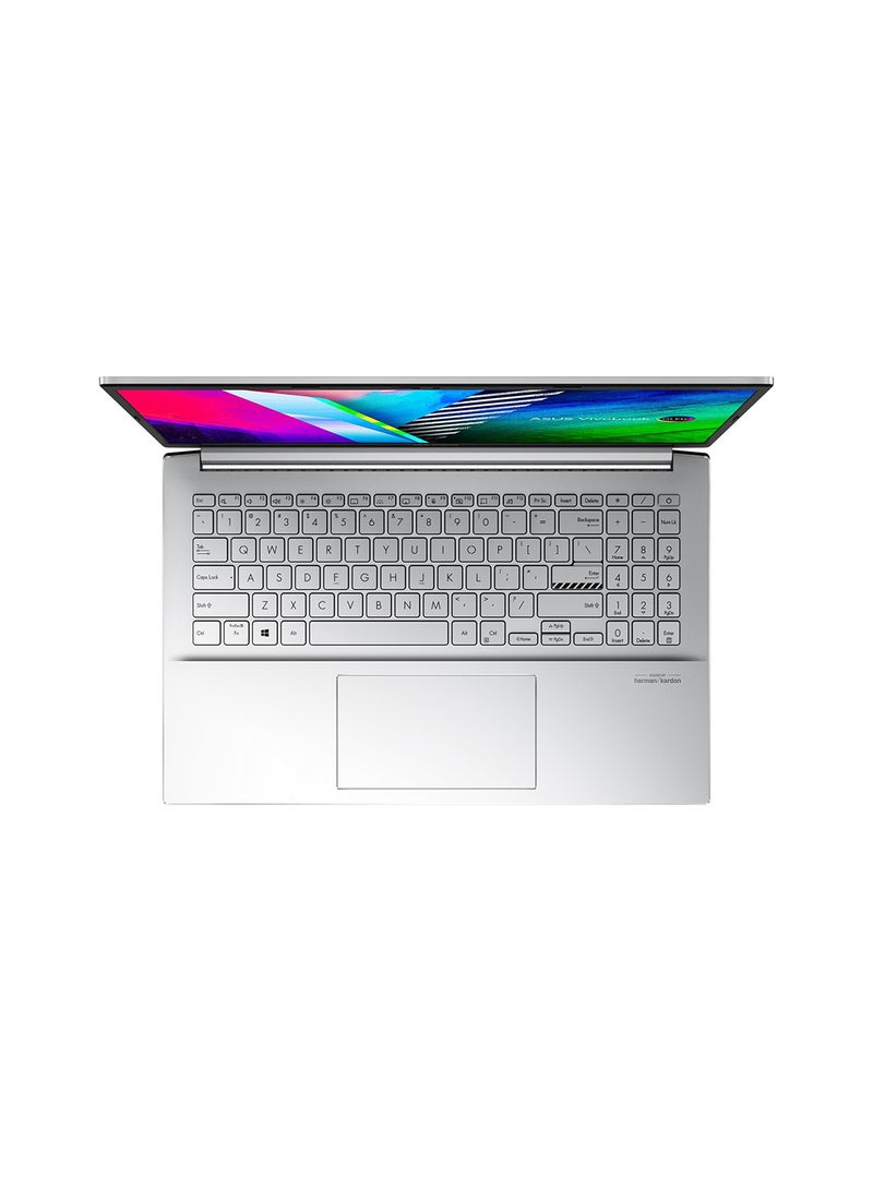 ASUS - Vivobook Pro 15 Laptop With 15.6-Inch Display, AMD Ryzen 5 5600H Processor/8GB RAM/512GB SSD/2GB Nvidia GeForce RTX 3050 Graphics Card Graphics/Windows 11 English/Arabic Cool Silver - Image 1