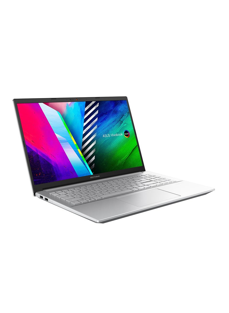 ASUS - Vivobook Pro 15 Laptop With 15.6-Inch Display, AMD Ryzen 5 5600H Processor/8GB RAM/512GB SSD/2GB Nvidia GeForce RTX 3050 Graphics Card Graphics/Windows 11 English/Arabic Cool Silver - Image 1