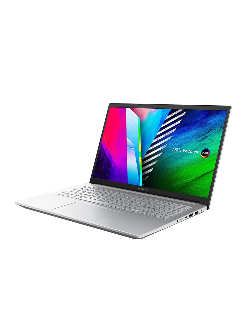 ASUS - Vivobook Pro 15 Laptop With 15.6-Inch Display, AMD Ryzen 5 5600H Processor/8GB RAM/512GB SSD/2GB Nvidia GeForce RTX 3050 Graphics Card Graphics/Windows 11 English/Arabic Cool Silver - Image 1