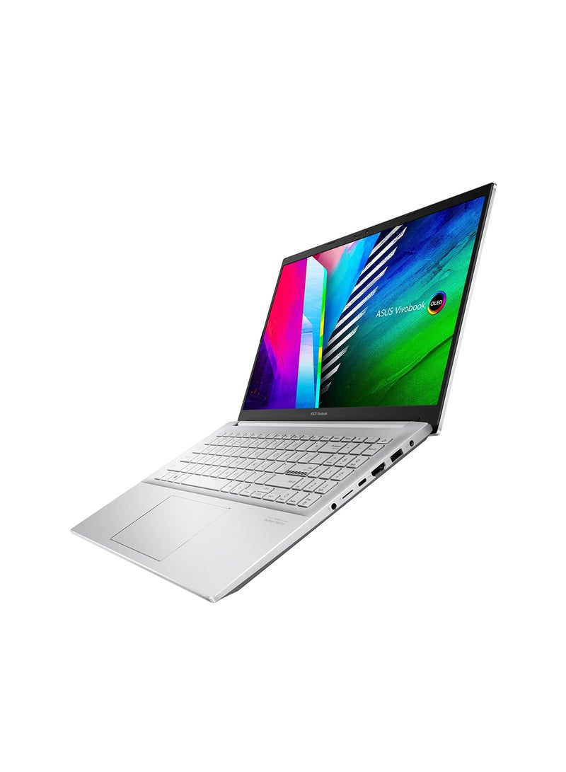 ASUS - Vivobook Pro 15 Laptop With 15.6-Inch Display, AMD Ryzen 5 5600H Processor/8GB RAM/512GB SSD/2GB Nvidia GeForce RTX 3050 Graphics Card Graphics/Windows 11 English/Arabic Cool Silver - Image 1